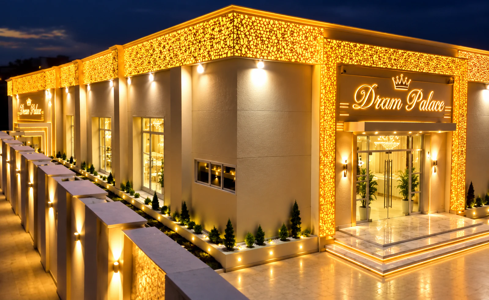 Festsaal Dream Palace von außen, bereitgestelltes Foto